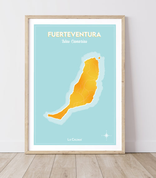 Affiche de la carte de Fuerteventura